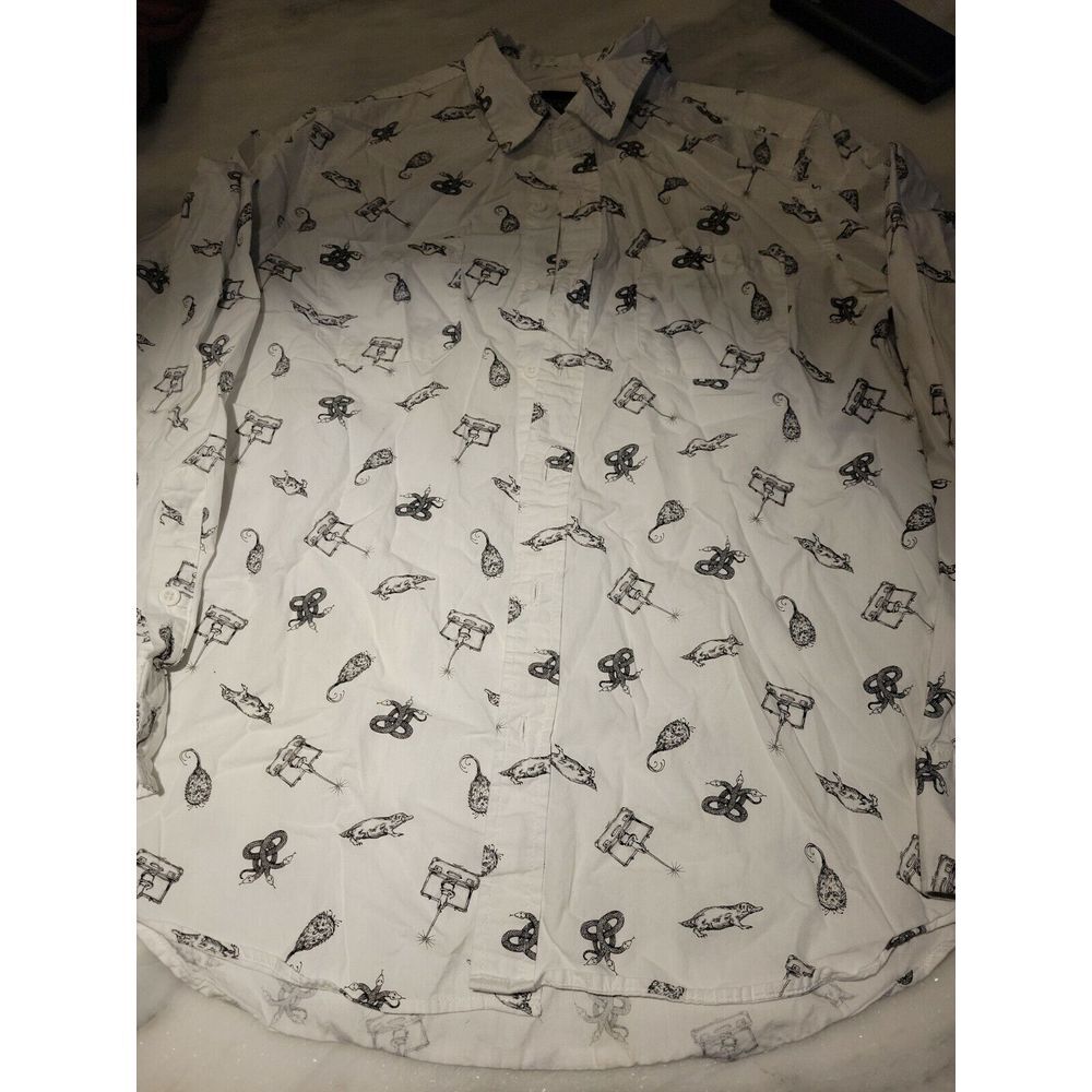 fantastic beasts and where to find them‎ casual cotton button down shirt SM